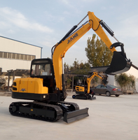 Livraison gratuite JIAHE 6,5 tonnes, mini-excavatrice sur chenilles, excavatrice hydraulique, moteur EPA, petite machinerie de construction, excavatrice compacte