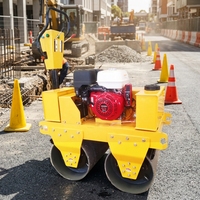 Compacteur vibrant portatif diesel à deux roues autopropulsé pour surfaces, moteur Honda HYDAC, neuf pour la construction routière