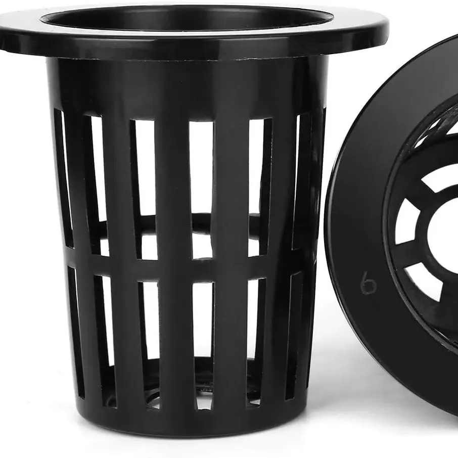 Hochleistungs-Garten-Schlitz netz töpfe mit breiten Lippen felgen, Hydro ponics Black Bucket Basket