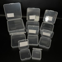 Boîtes de rangement carrées en plastique PP vides, mini-contenants transparents pour petits cadeaux et loisirs créatifs, prêtes à être expédiées