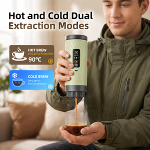 Machine à café expresso portable, écran numérique intelligent, 20 bars, rechargeable par USB, machine à café à capsules, utilisation en camping - Product Image 3