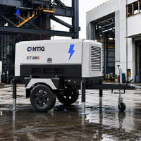 Compresseur d'air rotatif à vis diesel CINTIG pour alimentateurs pneumatiques de scierie, manutention du bois et utilisation d'outils de travail du bois
