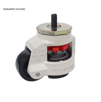 Roulettes robustes en nylon avec pied rétractable et tige de nivellement Fuma Casters GD40S GD60S GD80S GD100S Capacité de charge 500 kg