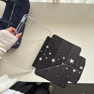 Custodie per <span class=keywords><strong>iPad</strong></span> <span class=keywords><strong>Apple</strong></span> di 11a Generazione con Stelle su Sfondo Nero in Stile Ins Fashion, Compatibili con <span class=keywords><strong>Pro</strong></span> <span class=keywords><strong>12.9</strong></span>/mini6, Funzione Anti-caduta - Product Image 3