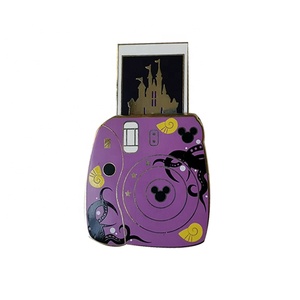 pink <strong>Camera</strong> with a Photo Slider Beautiful and Cute Sliding Enamel Pin Badges Metal Lapel Pin - Product Image 6