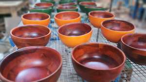 El mejor precio para las importaciones de productos químicos nocivos delicado producto de madera pasta tazones venta al por mayor - Product Image 5