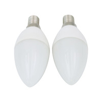 Vente en gros de lampes LED 8W 806LM à angle de faisceau de 180°, lumière blanche C37, culot E14/E27, Ra80, certifiées CE pour l'éclairage résidentiel, corps en PVC