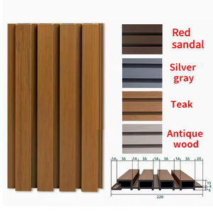 Revêtement mural WPC extérieur, panneau composite co-extrudé rainuré pour usage hôtelier, ignifuge, imperméable, européen - Product Image 5