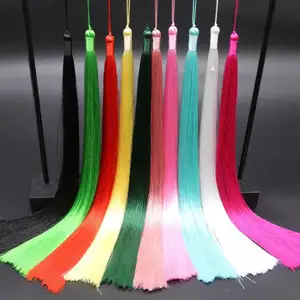 Sjzmm Accept Custom high quality 100% handmade 30cm Silk yarn fringe 1000colors tassels for jewelry decoration
