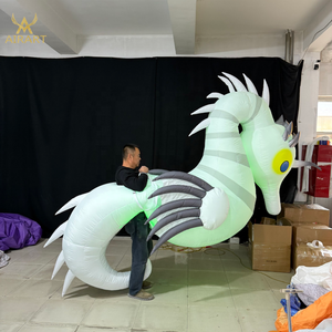 Costume de hippocampe gonflable géant personnalisé, décoration animale, accessoire avec lumière LED pour aquarium/fête/événement, affichage publicitaire - Product Image 3