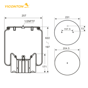 Muelle de aire para camión Peterbilt, muelle de aire mola de ar 03-08716 1T15M-9 W01-358-8864 - Product Image 4