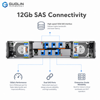 Almacenamiento Conectado Directamente Lenovo D1224 2U de 24 Bahías JBOD DAS 12Gbps Mini SAS HD para Expansión de Carga de Trabajo de Almacenamiento Empresarial
