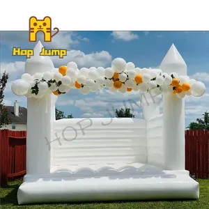 Аренда для вечеринок, США, коммерческий надувной маленький белый батут для малышей, замок с шариковым бассейном для мероприятия