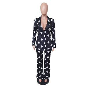 Setelan celana panjang wanita Polka Dot, setelan jas wanita Polka Dot, celana panjang, <span class=keywords><strong>Blazer</strong></span>, untuk dijual, 10910-MX41 - Product Image 4