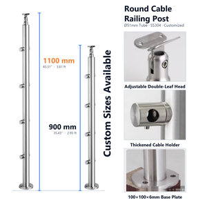 Sistemi di Ringhiere per Interni ed Esterni in Acciaio Inox con Barre Trasversali e Cavi per Scale e <span class=keywords><strong>Balconi</strong></span> - Product Image 2