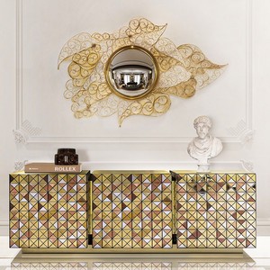 Acier inoxydable du Portugal-Miroir décoratif adapté à la vie en villa et comme miroir mural de couloir ajoutant une touche de - Product Image 2