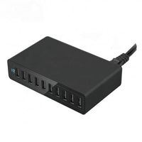 Station de charge pour smartphone 5V 12A, tête de charge 10 ports 60W haute puissance, chargeur multi-ports USB pour téléphone portable