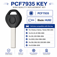 Clé transpondeur de voiture pour BMW PCF7935 HU58 HU92 Lame de clé Série 3 5 7 X3 X5 Z3 Z4 325 325i 330 330i 525i 1998-2010