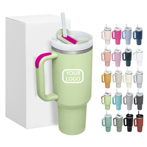 Gobelet isotherme en acier inoxydable de 40 oz avec poignée, logo personnalisé, tasse à café, tasse de voyage, garde au chaud et au froid pour le <span class=keywords><strong>camping</strong></span> en plein air - Product Image 1