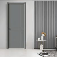 Porte intérieure moderne en mélamine WPC, étanche, gain de place, en bois et PVC, pour chambre et salon