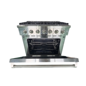 36 pouces. 5,5 Cu. Table de cuisson à gaz de 6 pieds, four à convection à gaz, réallumage automatique, rail télescopique en acier inoxydable - Product Image 3