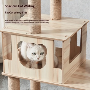 <span class=keywords><strong>คอน</strong></span><span class=keywords><strong>โด</strong></span>แมวหรูหราทันสมัยสำหรับแมวในบ้าน พร้อมที่นอนนุ่มสบาย เปลแมว และเสาข่วน - Product Image 4