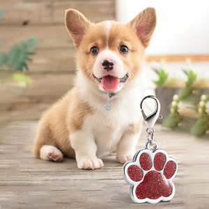 Cadeau de Noël chaud <span class=keywords><strong>chien</strong></span> ID métal Pet en alliage de Zinc carte d'identité personnalisé paillettes empreinte gravure <span class=keywords><strong>chien</strong></span> ID pendentif - Product Image 2
