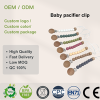Nouvelle conception de chaîne de maintien pour sucette bébé avec clips, perles en silicone de qualité alimentaire, chaîne de maintien pour sucette avec clip