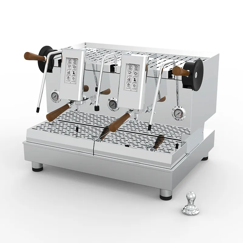 Commerciële Koffiezetapparaat Dubbele Groep Koffie Machine Met Geïmporteerde Waterpomp