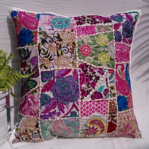 Vente en gros de taies d'oreiller en coton indien <span class=keywords><strong>vintage</strong></span> faites à la main, style ethnique exotique, <span class=keywords><strong>patchwork</strong></span>, coussin carré doux - Product Image 6