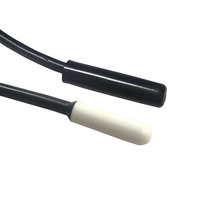 Pabrik Ds18B20 Terminal silikon tahan air pendeteksi suhu Digital Ds18b20 kustom Sensor suhu