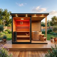 Sauna Luar Ruangan dengan Kombinasi Bak Mandi Es, Ruang Sauna Uap Khusus, dan Bak Spa untuk Terapi Kesehatan