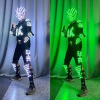 Nouveau Casque LED Lumineux Crâne pour Adultes, Armure KTV, Masque Fantôme à Couleurs Changeantes pour Spectacles Scéniques et Ambiance Améliorée