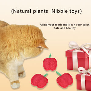 Juguete para Gatos de Esponja de Lufa con Forma de Manzana, para Masticar y Limpiar los Dientes, para el Autoentretenimiento y el Alivio del Aburrimiento, Palo para Gatos, Suministros para Mascotas Transfronterizos - Product Image 2
