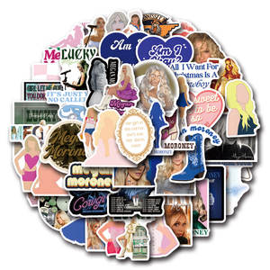 Pegatinas decorativas <span class=keywords><strong>Megan</strong></span> Moroney Singer, paquete de 50 etiquetas impermeables de vinilo para equipaje, portátil, guitarra, monopatín - Product Image 2