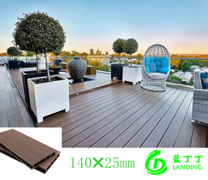 Decking 150*25Mm Hạ Cánh Nâu Mm Ngoài Trời WPC Gỗ Và Nhựa Composite Mang Kháng Decking Sàn - Product Image 3