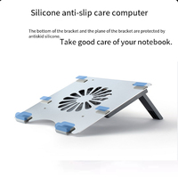 Support pour ordinateur en alliage d'aluminium avec ventilateur de refroidissement, support portable pour ordinateur portable, refroidisseur pour ordinateur portable pour bureau