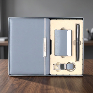 Ensemble cadeau d'entreprise promotionnel en cuir PU de qualité supérieure Liviya, impression personnalisée en relief, cadeau personnalisé - Product Image 1