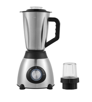 Blender électrique portable 2 en 1 avec boîtier en acier inoxydable, pot en acier, mixeur à fruits avec petit moulin à café