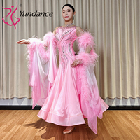 Robe de danse de salon standard internationale personnalisée B-25184 pour femmes, en spandex/polyester, pour les spectacles sur scène