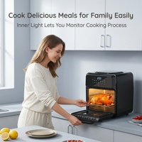 Freidora de Aire Digital de 12L y 1800W con 10 Programas Preestablecidos, Asador, Deshidratador, Puerta Desmontable, Multifunción