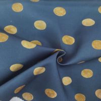 Tissu sergé 100 % coton à grands pois, doux et respirant, idéal pour les vêtements d'été