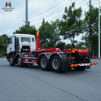 Camión de basura diésel HEAVSTY 8x4 de 30 toneladas con gancho elevador nuevo, 350HP, de servicio pesado, con brazo de gancho rodante para Sitrak CLD5310ZXXZZ6