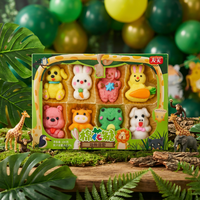 Bonbons guimauves 3D animaux de dessin animé 100g, boîte multicolore, cadeau de fête en vrac, certifié Halal BRC, personnalisable OEM