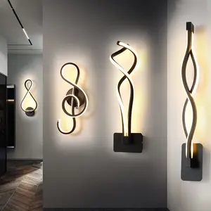 2022 Latest Decoration Fancy Modern Led Sconce Wall Light For Indoor Interior Decor Bathroom Bedroom Home Black White Designer