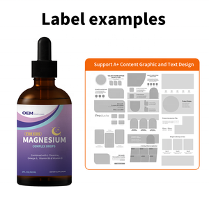 Gotas Líquidas de Magnesio para Niños de Marca Privada OEM con L-teanina, Omega-3, Vitamina B6 y D3 para Vendedores de Comercio Electrónico Transfronterizo - Product Image 6