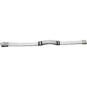 Bracciale a catena sottile e a maglie in filo blu e acciaio - Product Image 1