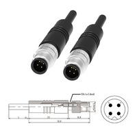 Connecteur M5 Câble de soudage industriel circulaire à 4 broches Câble mâle femelle blindé Prise électrique d'aviation Connecteur étanche