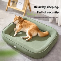 Coussin orthopédique pour chien en tissu velours court rectangulaire toutes saisons, anti-éclaboussures, résistant aux rayures et aux morsures, pour l'exportation