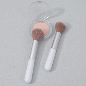 Blush <b>Brush</b> Foundation <b>Brush</b> Powder <b>Brush</b> Contour <b>Brush</b> Portable Makeup <b>Brush</b> Beauty Tool Synthetic Fibers Plastic Handle <b>Round</b> - Product Image 2